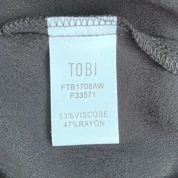 TOBI Black Cropped Wrap Top Size L - Picture 9 of 9